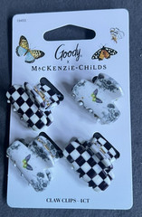 Goody x MacKenzie Childs CLAW CLIPS 4CT in the Courtly Check Pattern