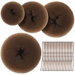Teenitor Hair Bun Maker for Kids Girls – 24 Piece Set, D-Light Brown