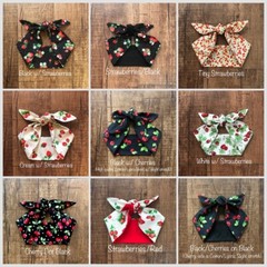 Handmade Fruit Cherry Lemon Coffee Food 50s Retro Hair Wrap Headband Hair Scarf