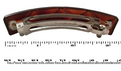 Parcelona French Medium Rectangular Diamond Pattern Shell Hair Clip Barrette