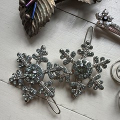 Rhinestone & Faux Pearl Embellished Hair Clips Lot Heart Flower Wedding Party
