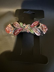 Beautiful Floral/Rhinestones Hair Clip Pinks