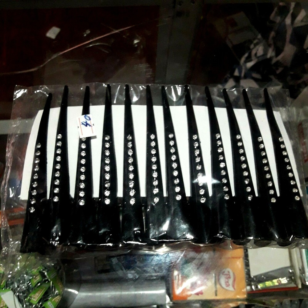 Large Black Tort Twisted Long Banana Clip Fish Clip Grips Ladies Hair Accessory