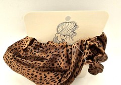 Kristin Ess Hair: The Oversized Satin Scrunchie Cheetah -2 Pk. New!