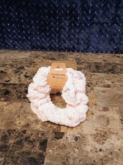 Crochet Velvet Scrunchies, lot of 4 pairs
