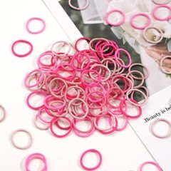 CÉLLOT 360PCS Pink Baby Hair Ties, 2cm in Diameter No Crease Pink(for Baby)