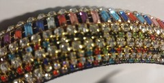 headband rhinestone multi colors shimmer and shine padded