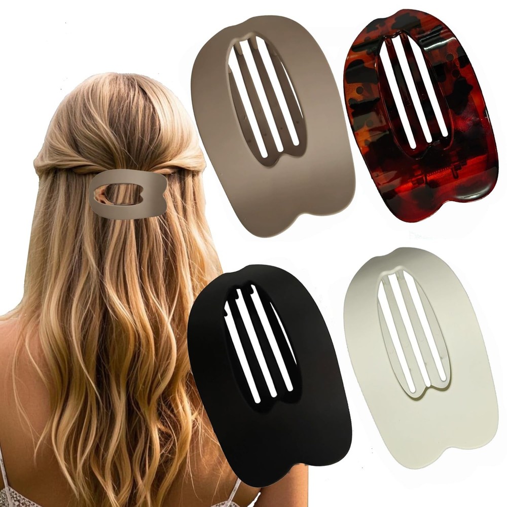 4 PCS Flat Hair Clips, Strong Hold Clips for 1 Count (Pack of 4), Mixing