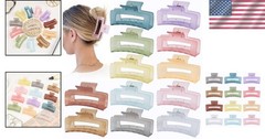 Trendy 12 Pcs 3.5 Inch Hair Clips for Women – Non-Slip Design, Ice Cream Set