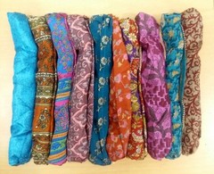 US STOCK 10 Pieces Women Silk Headband Wide Hairband Bandana Lot Wrap Band Yoga
