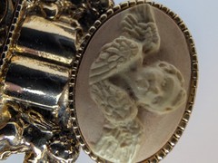 Vintage Gold Tone Cameo Bookmark Angel Cherub Book Marker Decorative Gift