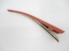 Pink Japanese Kimono Hair Clip, Long Upcycled 130mm Metal Hair Accessory