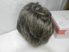 Estetica Petite Nancy Short Pixie w/Tapered Nape R44 50% Gray 50% Black Wig N98S