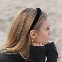 4 PCS Solid Color Thin Velvet Headbands Women Non Slip Comfortable Hairband