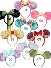 Disney.Parks Mickey Magical Bow Loungefly Minnie Mouse Ears Bow Sequins Headband