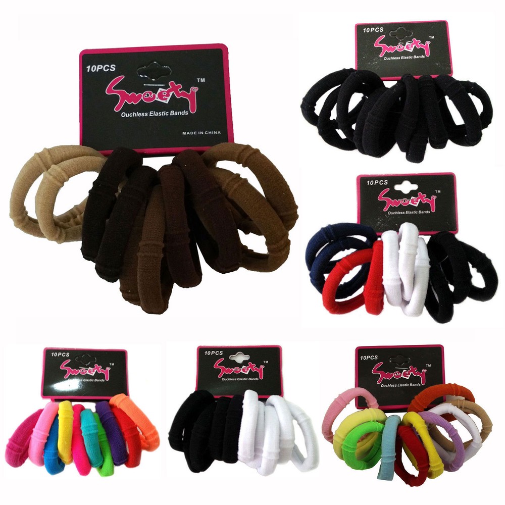 120 pcs Elastic Hair Ties Ponytail Rubber Bands Ropes Ring Scrunchies for Women