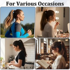 1000 Pcs Ouchless Black Hair Ties – Elastic Cotton Ponytail Holders for All Hair