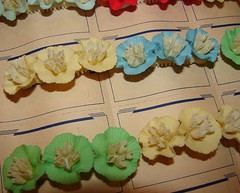 Vintage Barrettes – Celluloid Czech Flower Barrettes in 5 different colors