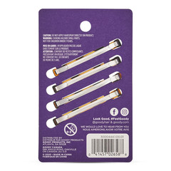 Stay Tight Hair Barrettes, 4 Ct, Mock Tort, Slideproof Flat Clips, Comfortable &