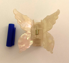 Butterfly hair claw small acetate pink beautiful great for any hair, gift. H-CC