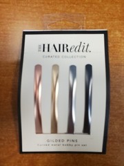 4 Pks of 4: The Hair Edit Multi Color Bobby Pin Set Metal Hair Clips (2923)R9P1a