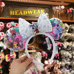 Limited Disney- Park Headband Mickey Sequin Bow Minnie Mouse Ears Gifts