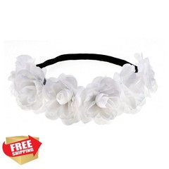 Love Sweety White Floral Crown Headband