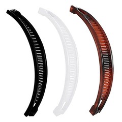 3Pcs Hair Clips Vintage Clincher Combs Banana 1 Count (Pack of 1), Black