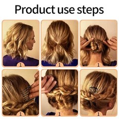 6× Hair Side Comb Set Vintage Hair Fork Clip U Shape French Twist Hair Pin Hair