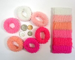 12 COUNT-1″ WIDTH- HAIR DONUT PONYTAIL HOLDER, SCRUNCHIES HAIR TWISTER–D1002