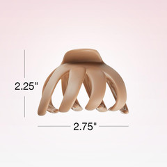 Scunci Jaw Claw Hair Clips for Thick Hair Octopus Style Beige Green 2 Count