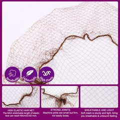 85 Pcs 24 Inch Hair Net Kit for Women, Invisible Elastic Hair Nets w/ Hair Pins
