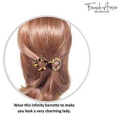French Amie Infinity Loop 3” Cellulose Handmade Automatic Hair Barrette