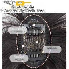 For FRENCH Style Bangs for Women 3D Realistic Hairpiece Natural Black Silk