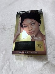 Red by Kiss Satin Lined Infinity Turban – Slip-On Head Wrap
