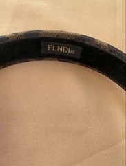 Fendi Zucca Headband Brown Black Canvas Hair Accessory No box Unisex