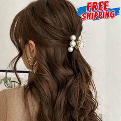 1pc Elegant Lovely Faux Pearl Hair Claw Clip Hair Clutch Hair Catcher Jaw Clip