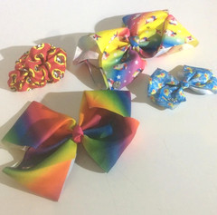 4 Unicorn Rainbow Mermaid Hairclip Bow Bucce’s Hair Scrunchie Lot Accessories