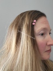 Handmade 2pc Hair/ Bobby Pins w/ Swarovski Crystal Black Diamond Chaton Stones