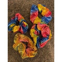 Set of 22 Retro 80’s Metallic Hair Pony Tail Scrunchies for Women Hair Accessory