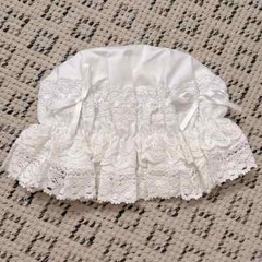 NEW Rococo Victorian Classic Lolita Double Layered Lace Bonnet Night Cap
