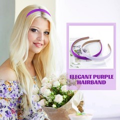 Multicolor Satin Cloth Fabric Covered Thin Plain Plastic Headband Accessories
