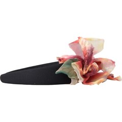 DOLCE & GABBANA Diadem Rose Pink Silk Floral Black Tiara Women Hairband 820usd