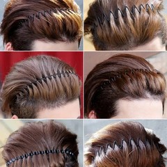 6/1pcs Unisex Black Metal Waved Hair Band Head Hoop Sports Hairband Accessories