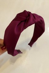 Burgundy Satin Stylish Headband, Wine Color Women Fashion Headband, Gift for Her