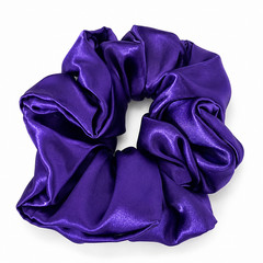 Handmade Satin Silk Scrunchie Hair Tie Small Large Women Girls Soft Elastic