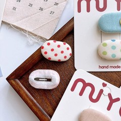 Korean Style Sweet Fabric Teardrop Baby Hair Clips for Girls Anti-Slip Bangs Bar