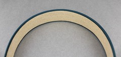 Green classic style basic satin fabric covered headband hair band 1 1/8″ wide
