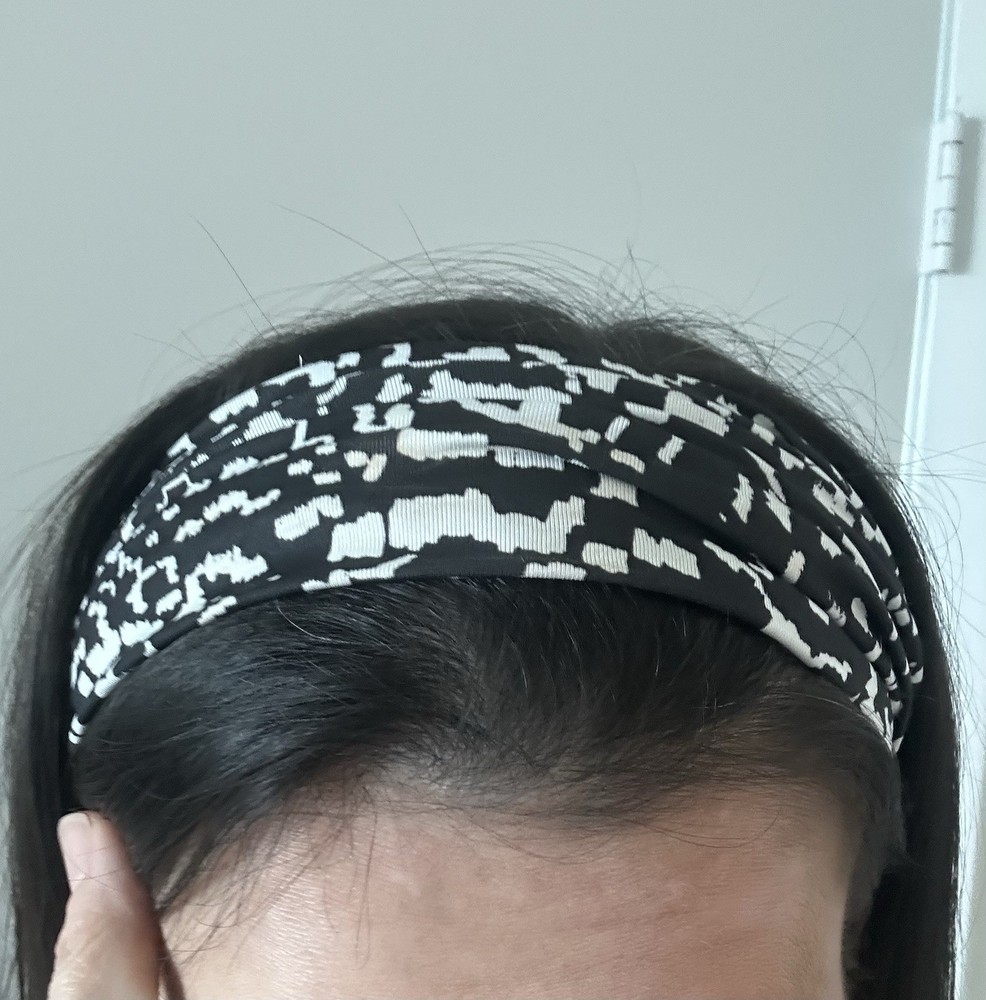 Wide Black & White Headband By Wear It To Heart