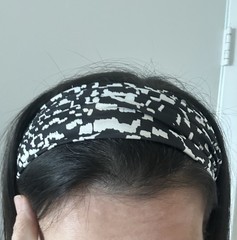 Wide Black & White Headband By Wear It To Heart